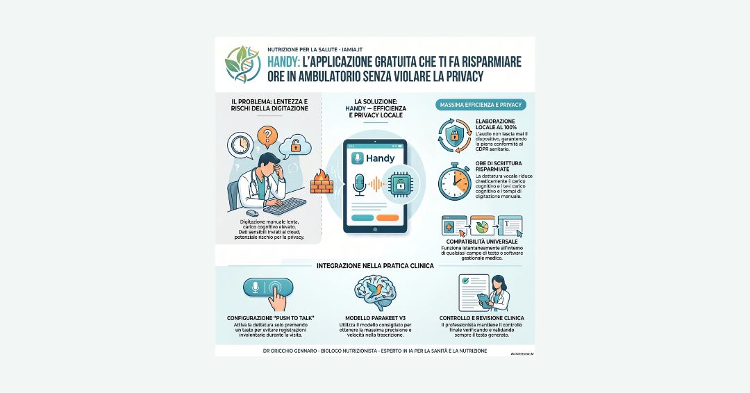 HANDY, L’APPLICAZIONE GRATUITA CHE TI FA RISPARMIARE ORE IN AMBULATORIO SENZA VIOLARE LA PRIVACY
